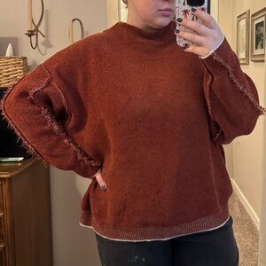 Zenana Outfitters Warm Cinnamon Turtleneck Sweater
